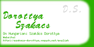 dorottya szakacs business card